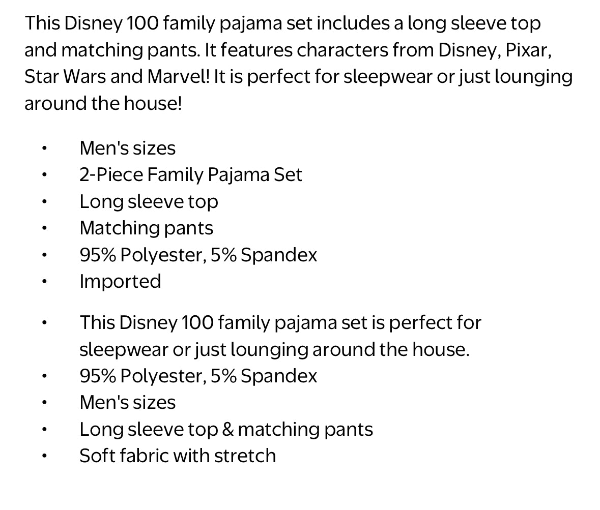 Disney Men 2-PC Sleep Set