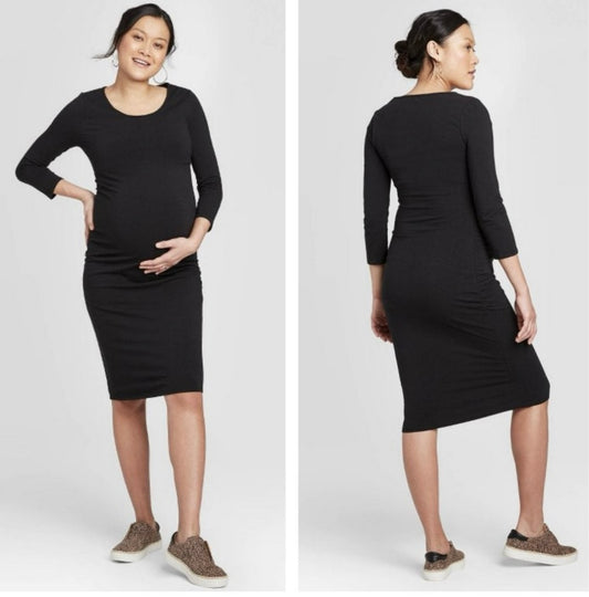 Ingrid & Isabel Isabel Maternity 3/4 Sleeve Midi T-Shirt Maternity Dress